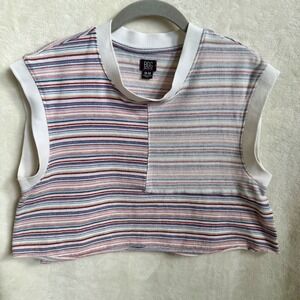 BDG Urban Outfitters Striped Colorblock Sleeveless Crop Top Cotton Sz M